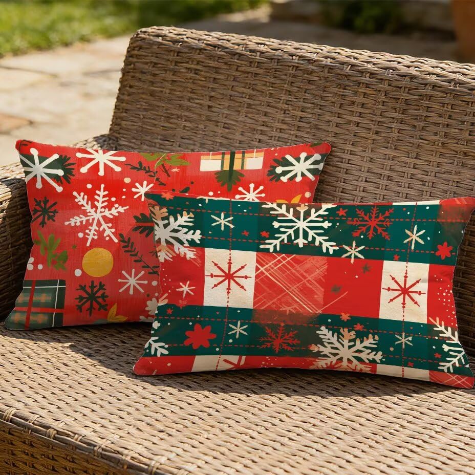 Housse de coussin de jardin rouge pour décorer votre salon de balcon et patio