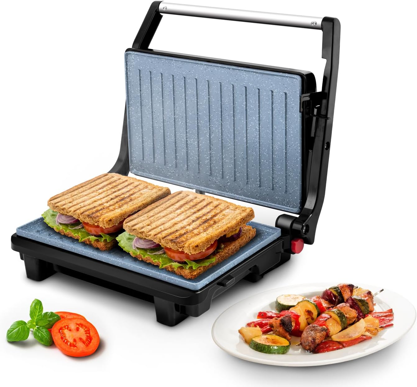 - Wipro Elato BS206 1000 Watt Ceramic Grill Sandwich Maker, Scratch Resistant, 180° Open Sandwich Griller, Auto Cutoff, Non Toxic BPA, PTFE & PFOA Free, 2 Year Warranty, Regular Bread Size for 2 Slices