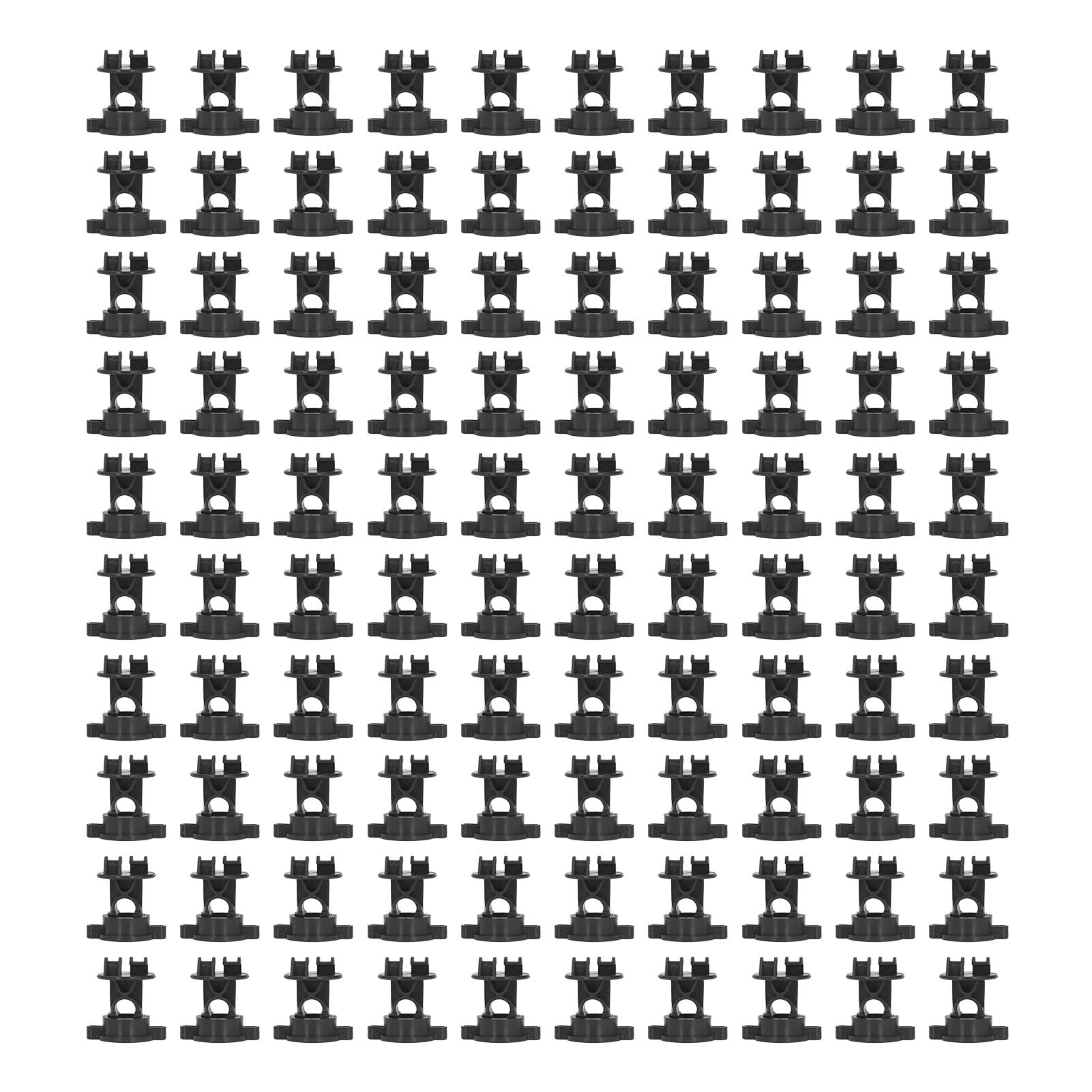 Aislador ABS De 100 Uds., 55mm Largo, 48mm Ancho, Aisladores Tipo Perno for Cerca Eléctrica, Jardín Agrícola, Negro para Madera, Cuerda, Valla Eléctrica