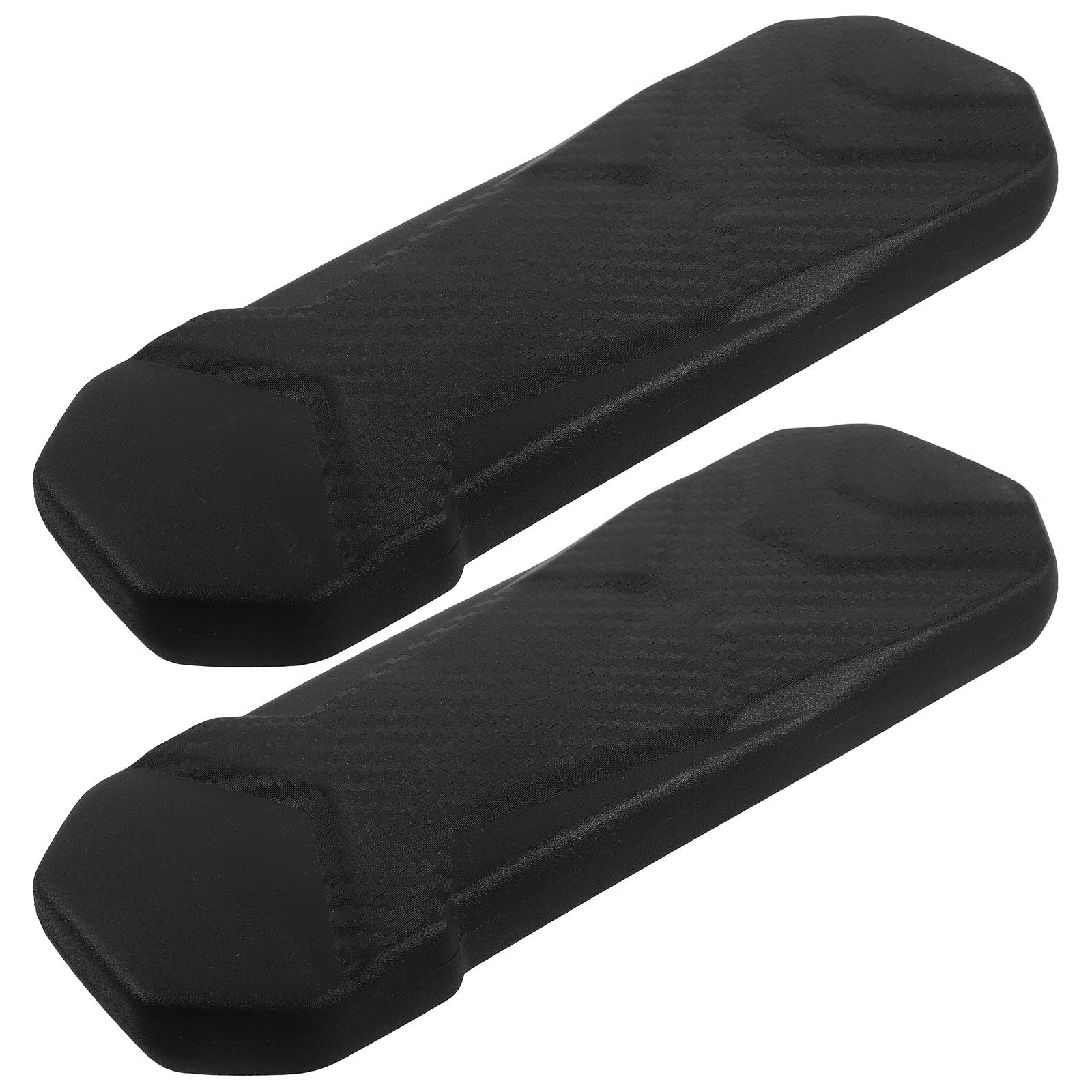 NOLITOY Almohadillas Protectoras y Gaming para Sillas de Escritorio de Silla de Oficina de Repuesto 2 Piezas en Material PU y Plástico Negro y Reemplazables para Reposabrazos