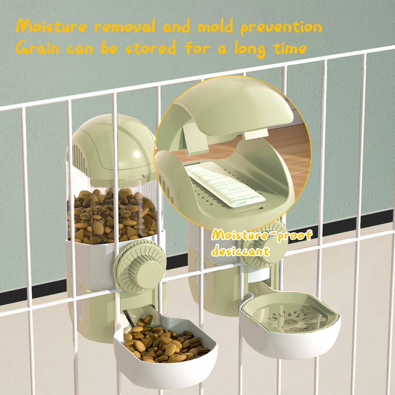 Automatischer Futterspender & Wasserspender Für Käfig – Für Kaninchen, Meerschweinchen, Frettchen