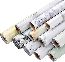 Papel De Contacto Despegable Y Pegado De 16,4 Pies/5 M, Papel De Contacto De Mármol, Revestimiento De Estante Autoadhesivo Para Encimera De Cocina, Papel Tapiz Extra(Color:Jade Dragón Rojo)