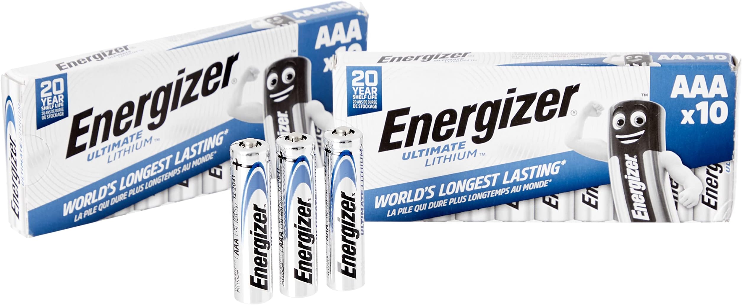 Energizer Ultimate Lithium AAA Micro Batteries 1.5 V 1260 mAh L92 Pack of 20