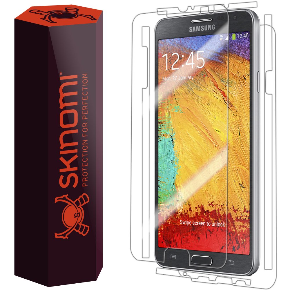 Skinomi Full Body Skin Protector Compatible with Samsung Galaxy Note 3 Neo (Screen Protector + Back Cover) TechSkin Full Coverage Clear HD Film