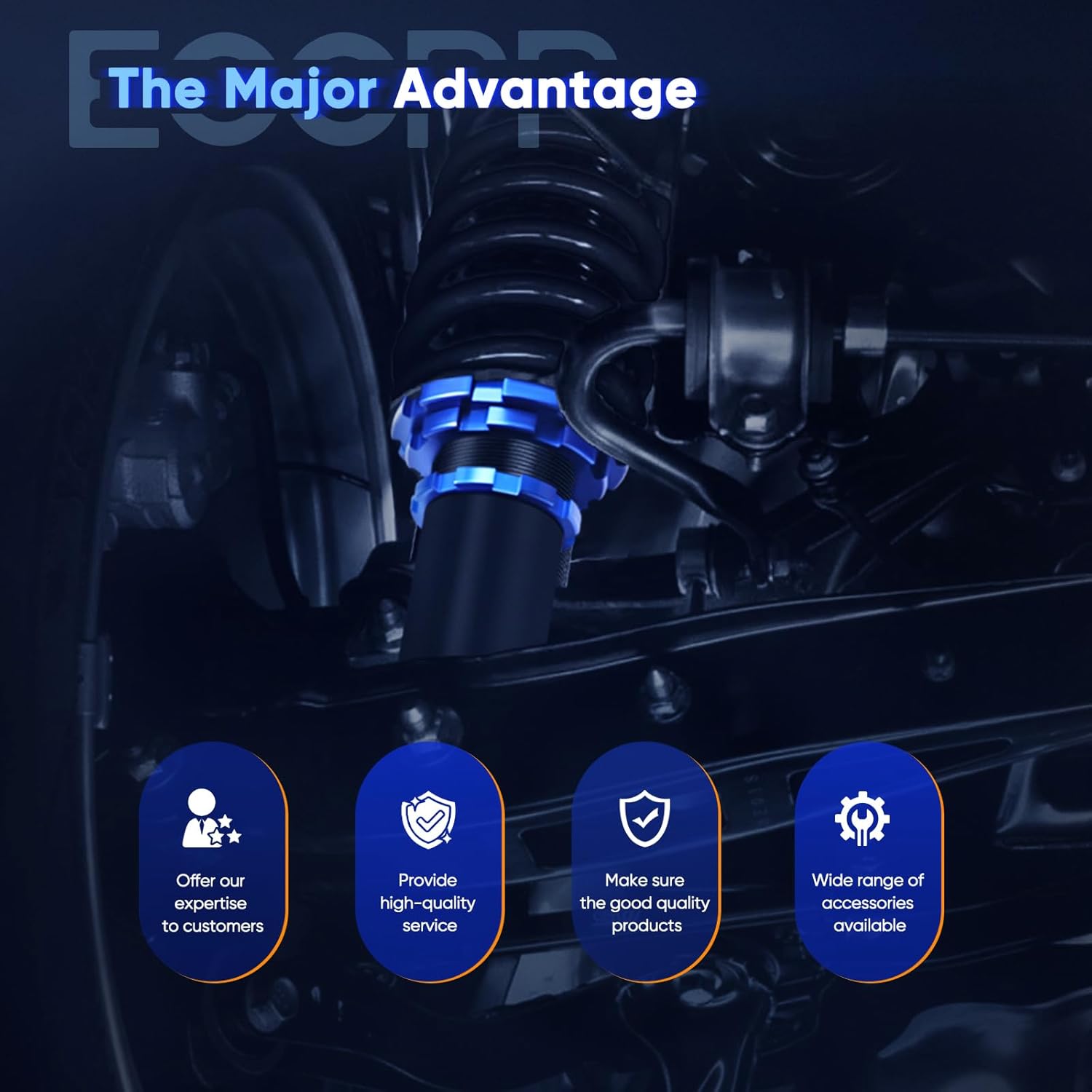 Coilover Height Adjustable Struts Shocks Coilovers ECCPP Fit for Honda for Fit 2009 2010 2011 2012 2013 2014 Suspension Struts Coil Spring Shocks