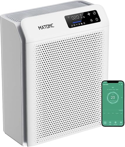 Air Purifier for Home Large Room Up to 3500 Ft², Smart WiFi App Control Air Cleaner with Air Quality PM2.5 Display, Ultra-Quiet Sleep Mode, Auto Mode, HEPA Air Purifier for Pets Hair Dust Odor Pollen - 79% off