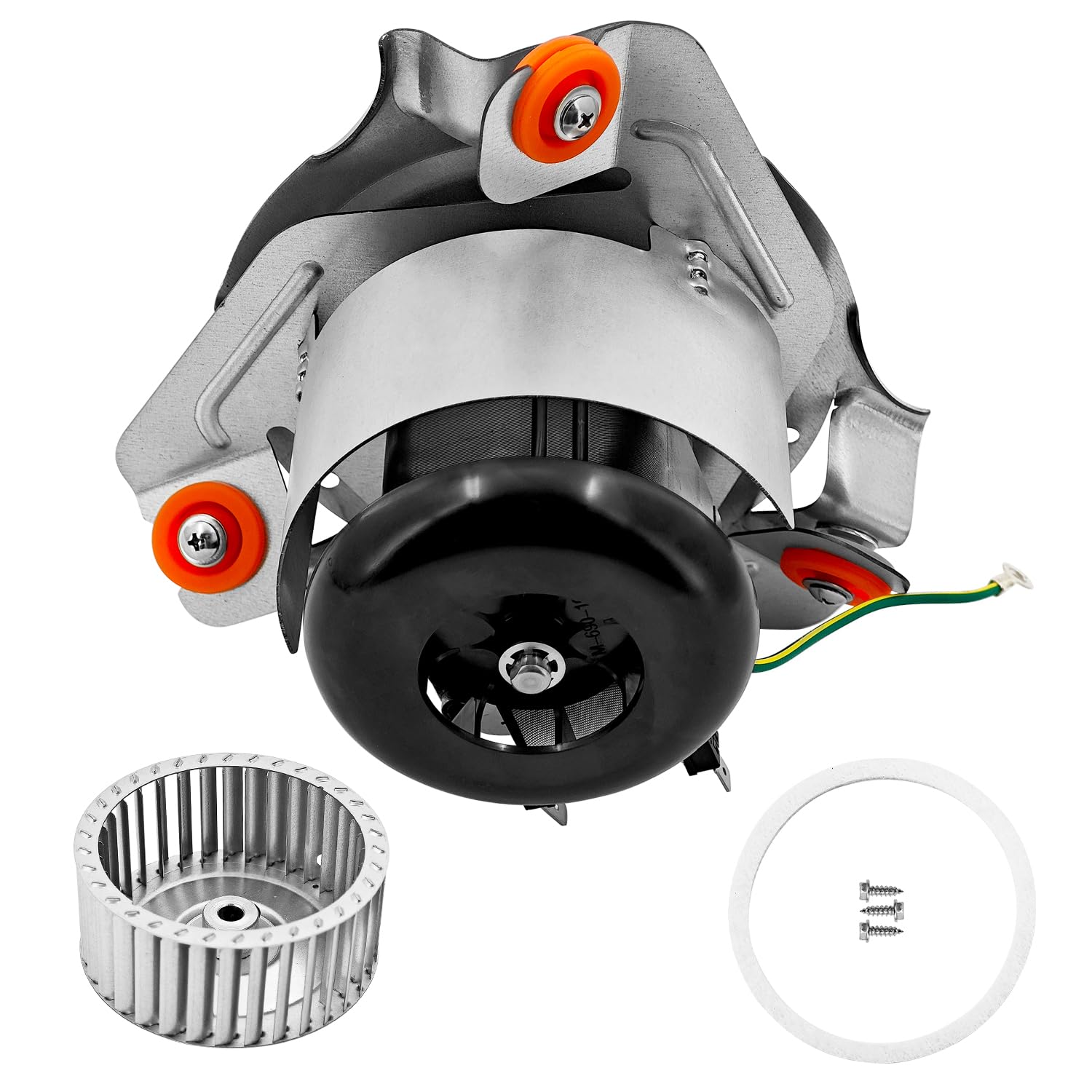 HC21ZE123A J238-150-15215 Furnace Draft Inducer Motor Compatible with Carrier, Jakel, Payne, Bryant Furnace Replace HC21ZE123 Includes Blower Wheel and Mounting Bracket