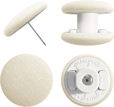 Duvet Clips - Classic Linen Collection - Locking Pin Fasteners - Keeps Comforter from Shifting in Cover Set of 8, Ivory