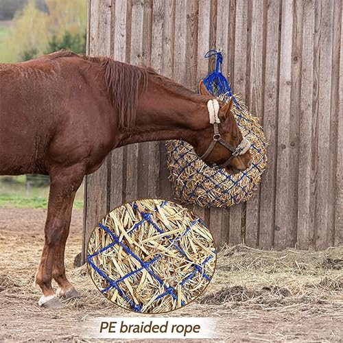 LIANLI,Saco de rede de alimentação de feno de cavalo saco de feno rede de feno pequena abertura lent
