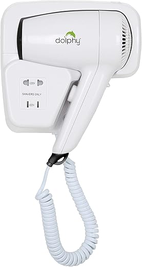 Dolphy Professional 1200 Watts Wall Mounted Hair Dryer Hd-001, White