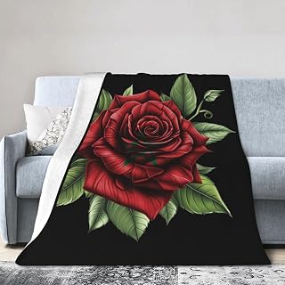 Rose Morocco Moroccans Flag Blanket Throw Blanket for Couch Sofa Plush Fleece Bed Blankets Lightweight Comfy Flannel Ultra-Soft Warm Blankets for Home Camping Travel Gift 40"X30"