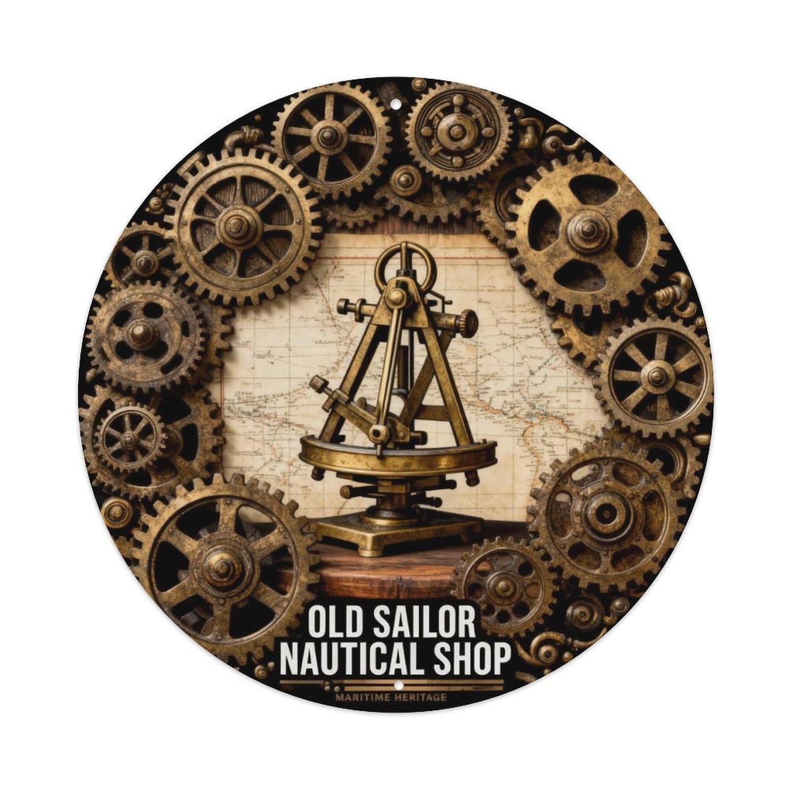 MARITIME HERITAGE Metal Tin Sign Plaque