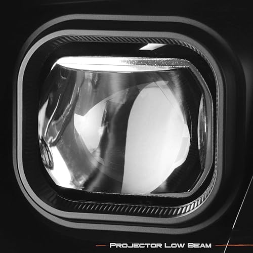 Miniatura 7 de AKKON - Para 2016-2018 Chevy Chevrolet Camaro LED Bar DRL HighLow Beam Dual Proyector Faros - Carcasa Negra