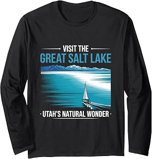 Visit The Great Salt Lake Marina Sailing Boat Utah Tourist Long Sleeve T-Shirt