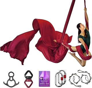 Aerial Silks Deluxe Equipment Set for Aerial Yoga, Aerial Yoga Hammock, Aerial Acrobatic,Circus Arts, Aerial Dance(L:10m ... Price In India