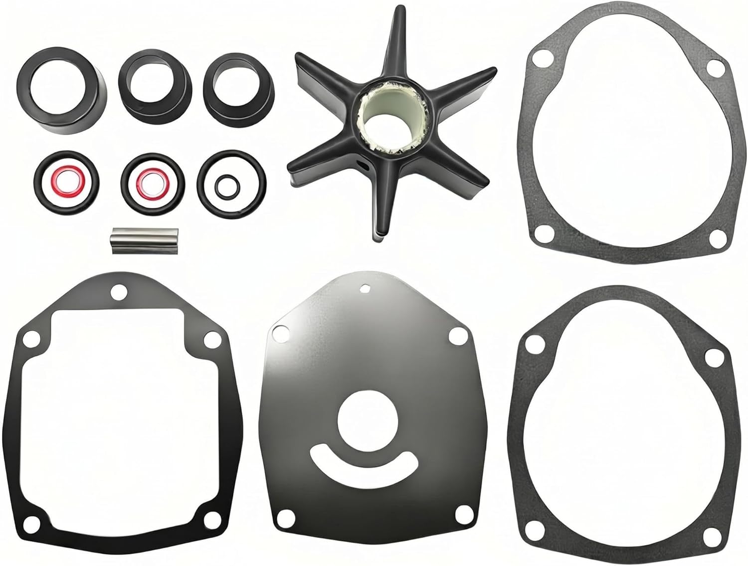 8M0100526 Water Pump Impeller Repair Kit Compatible with Mercury Mariner 40-60HP BigFoot 75-115HP 150HP EFI & MerCruiser Alpha One Gen II - Replaces 47-8m0100526, 46-43024A7 Sierra 18-3214