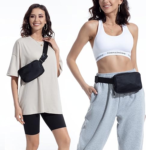Miniatura 5 de Riñonera para mujeres y hombres, bolsas cruzadas para mujer a la moda, bolsa de cinturón con correa ajustable para entrenamiento, correr, viajar,