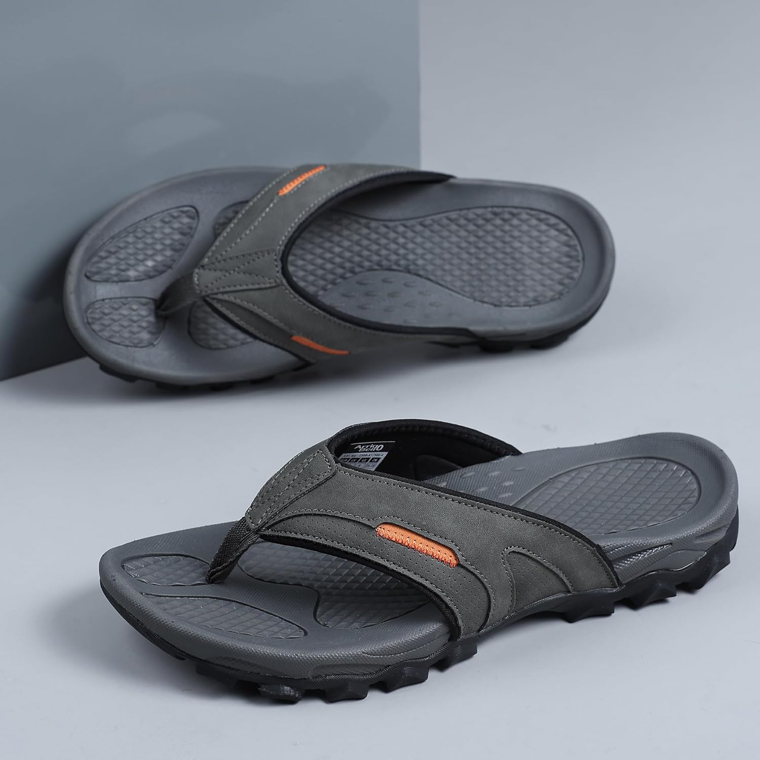 ARRIGO BELLO Flip Flops Mens sandbeach Thong Sandals Leather Sliders Non-Slip Summer Slippers Durable Antislip Flip-flop US Size 8-13 - Image 7