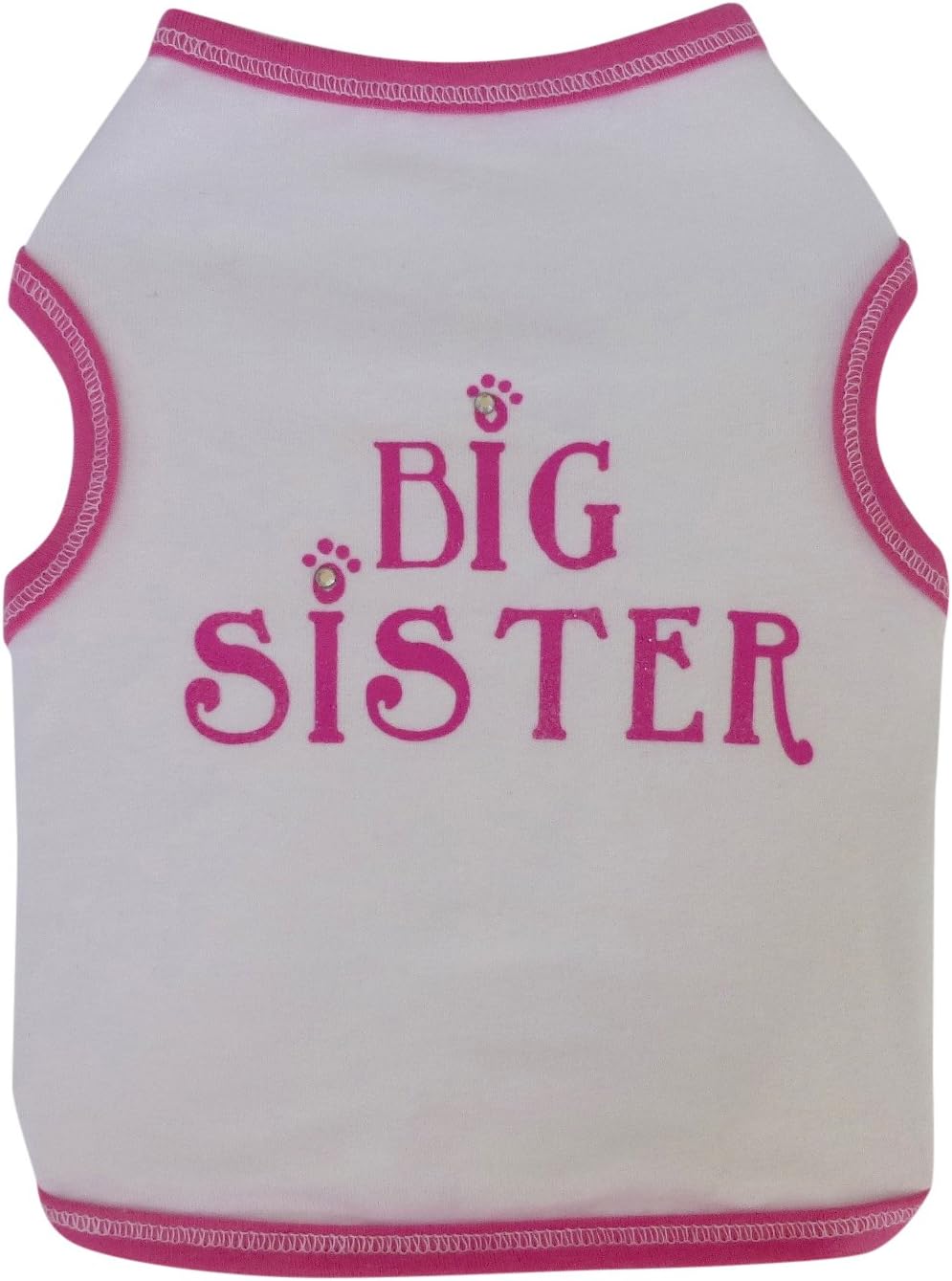 I See Spot's Dog Pet Cotton T-Shirt Tank, Big Sister, XX-Large, White