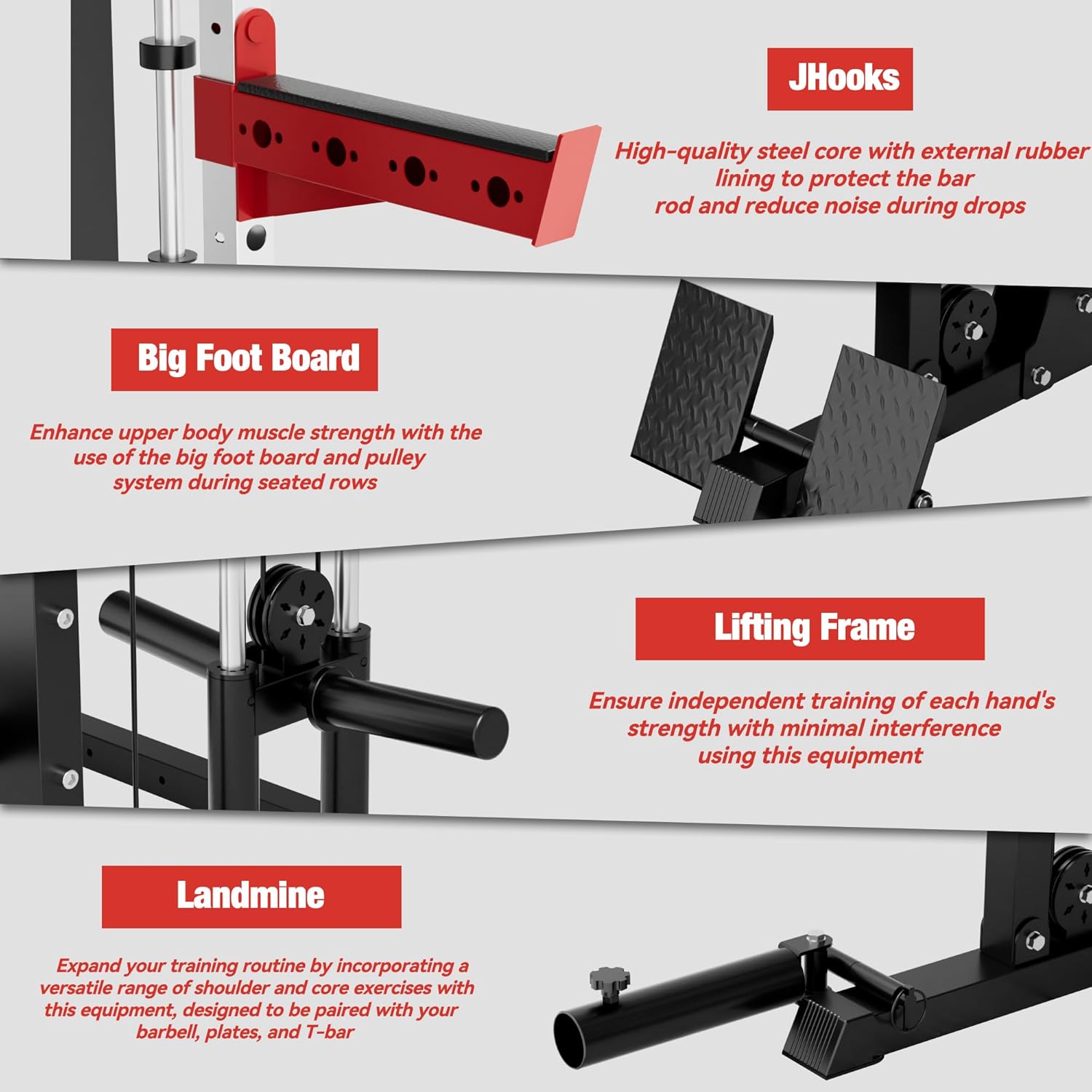 Waxman Smith Machine, 2200lbs Squat Rack with LAT-Pull Down System & Cable Crossover Machine, Training Equipment with Leg Hold-Down Attachment, Garage & Home Gym Package with 340lBS Black Plates