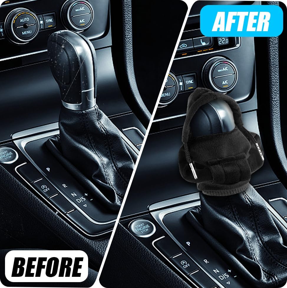 Miniatura 6 de 2 fundas para palanca de cambios para automóvil, funda de palanca de cambios de automóvil, con capucha, palanca de cambios de automóvil, con