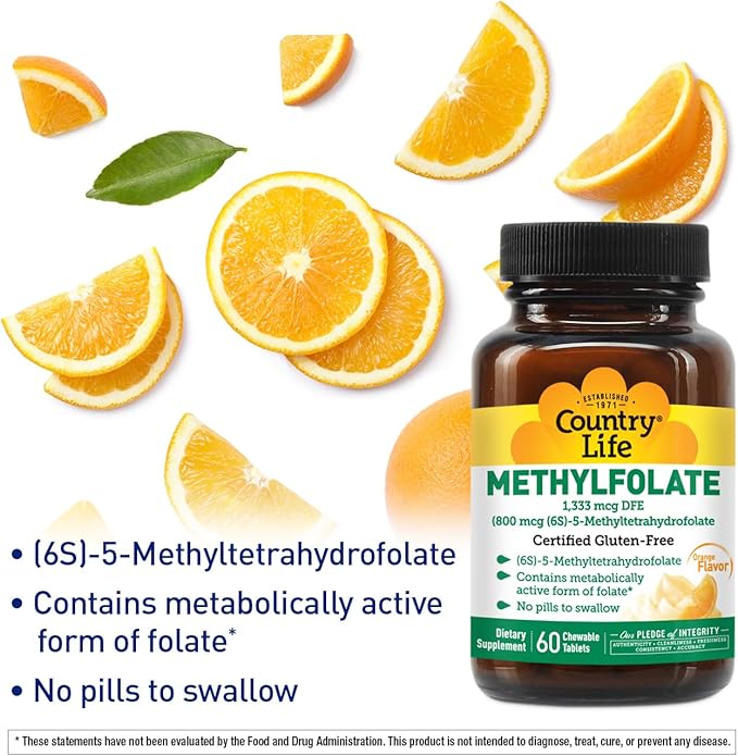 Country Life Methylfolate Tabletas Masticables 60 Unidades miniatura 2