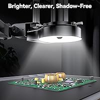 Vista 9 de Microscopio digital de enfoque automático 4K, microscopio de soldadura HDMI de 10 pulgadas con estación de manos de ayuda y brazo flexible