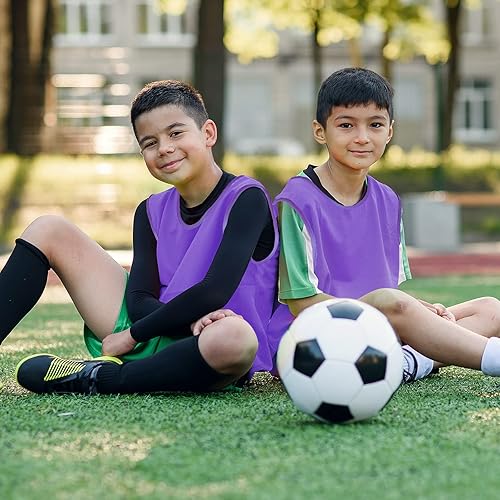Miniatura 31 de Sintege 12 piezas de fútbol Pinnies Pennies Jersey Scrimmage chaleco de práctica deportiva Jersey de malla chaleco de baloncesto para jóvenes