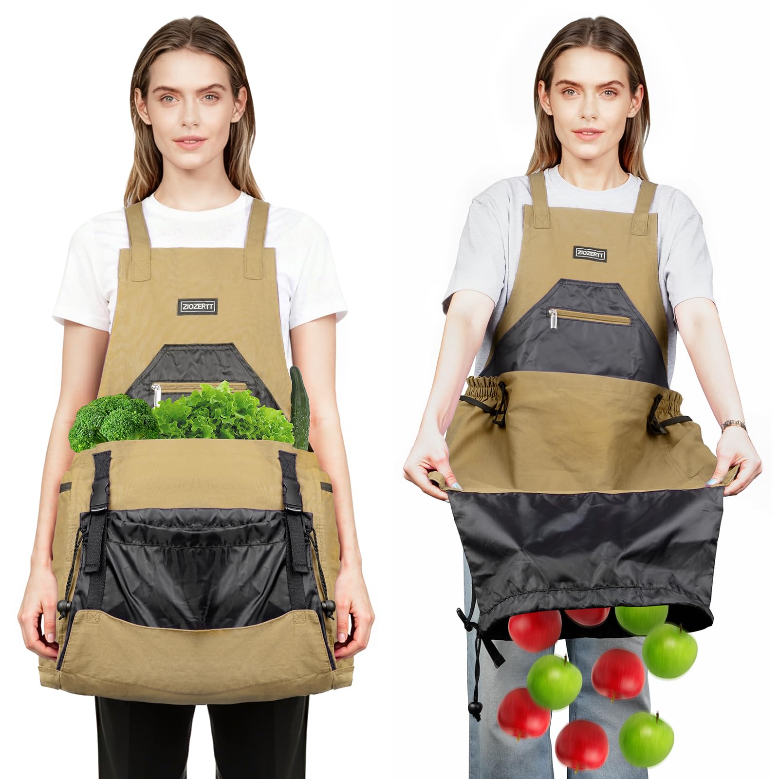 Grembiule da giardino, grembiuli da raccolta con tasche per donne e uomini, cintura per attrezzi da giardinaggio in tela, regalo per mamma, papà
