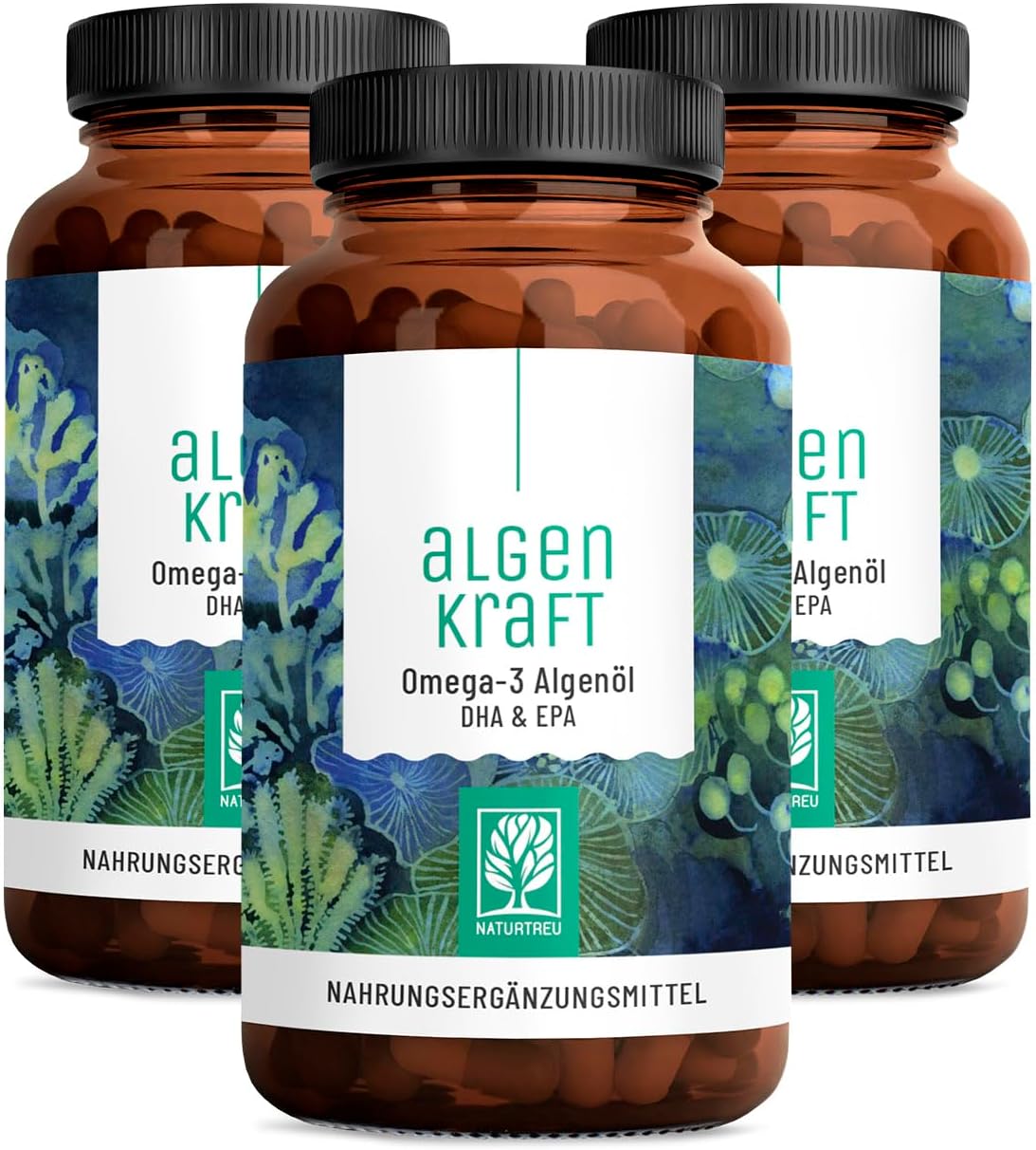 NATURTREU  Omega 3 Vegan from Algae Oil - 1000mg Omega 3 Algae Oil