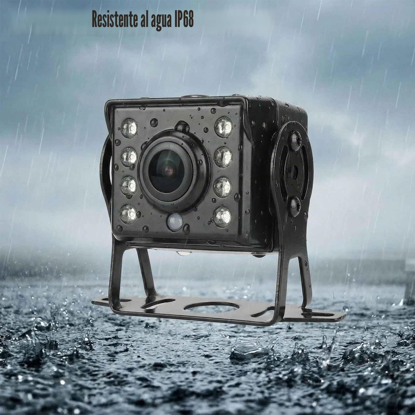 Sistema Aparcamiento: cámara Trasera 4 Pines AHD y Monitor Color 5 Pulgadas