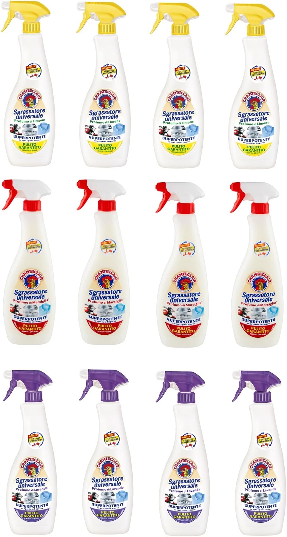 Real Chimica Test Package Chante Clair Sgrassatore Universal 3 Types ChanteClair Universal Degreaser (12 x 600 ml)