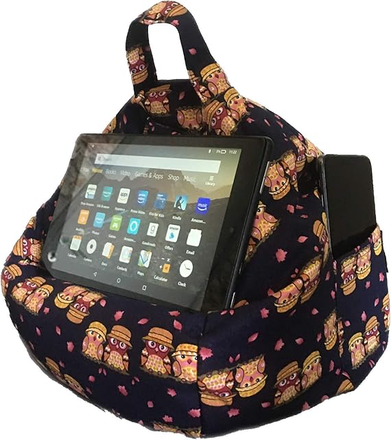 Blue Owls MyCushy Tablet Pillow Stand Holder Phones Tablets eReaders Books Adjustable Washable Portable Lightweight Handsfree Universal