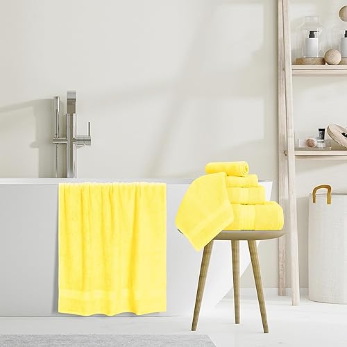 Miniatura 5 de GLAMBURG Ultra Soft 8-Piece Towel Set - 100% Pure Ringspun Cotton, Contains 2 Oversized Bath Towels 27x54, 2 Hand Towels 16x28, 4 Wash Cloths 13x13