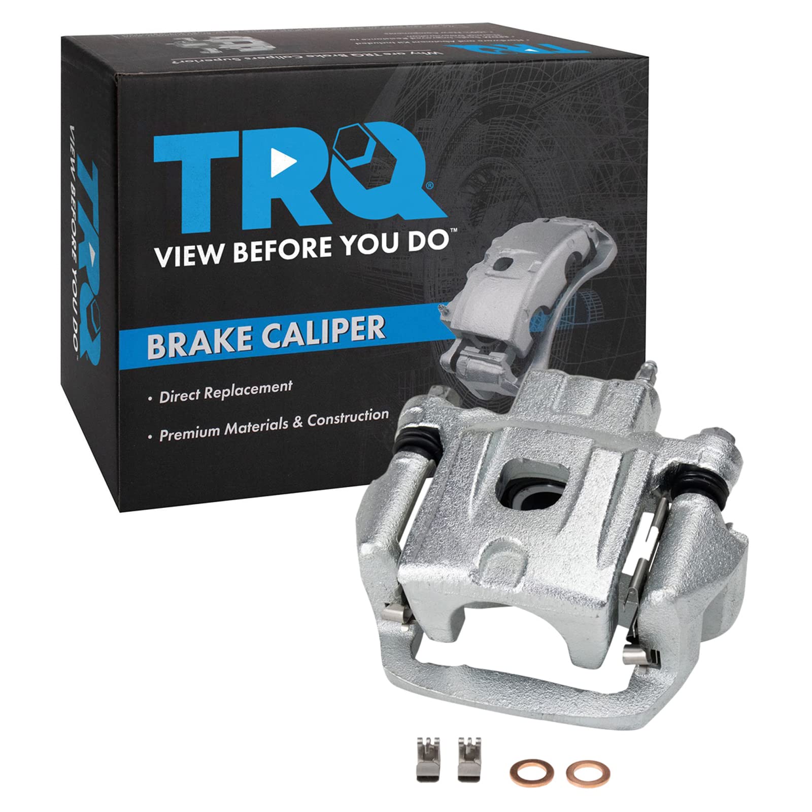 TRQ Rear Left Brake Caliper w/Bracket Drivers Side