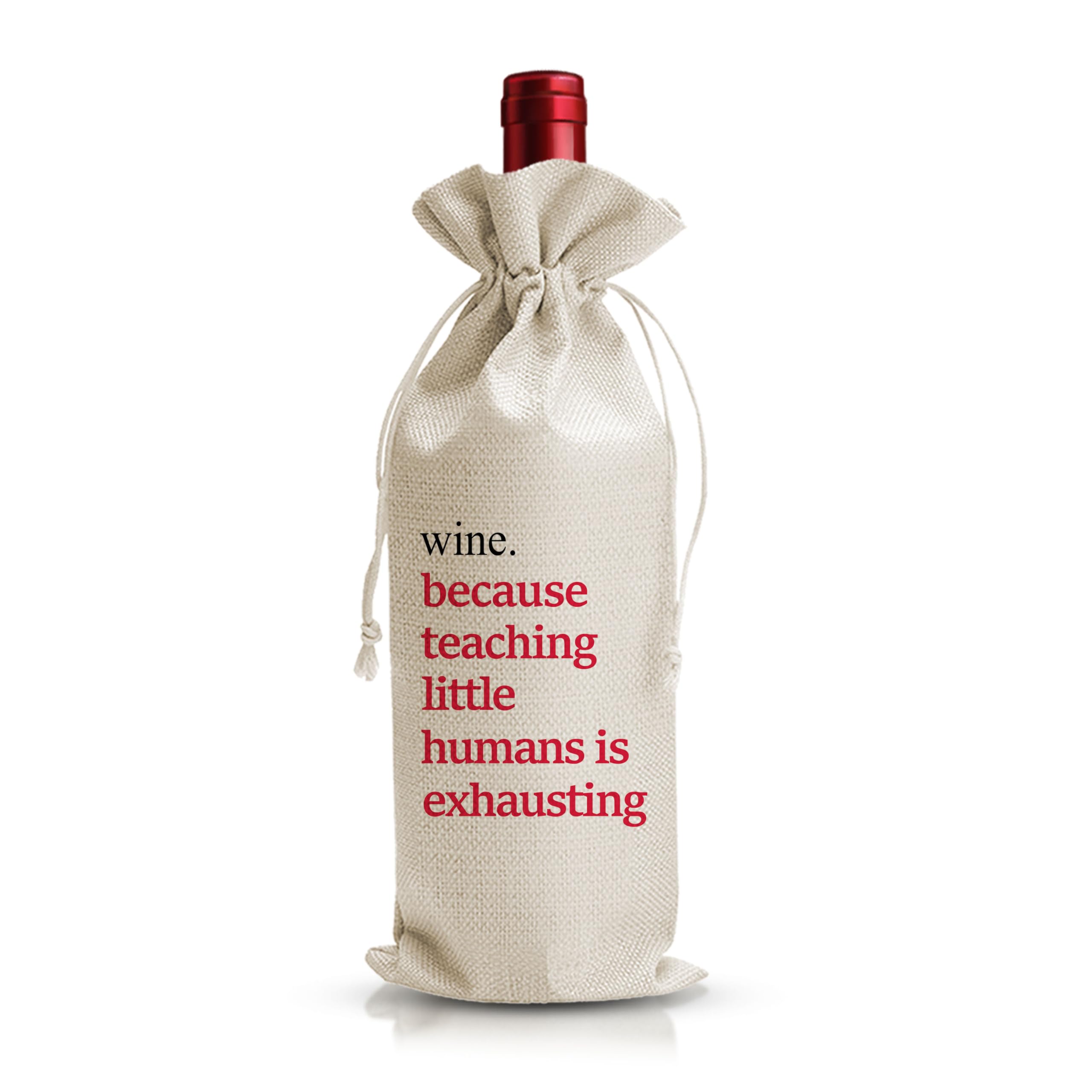 JioJio Chan Teacher Wine Bag, Thank You, Appreciation Gifts for Women Men, Teachers, Retirement Wine Bag, End of Year Gifts for Coworkers Colleagues,