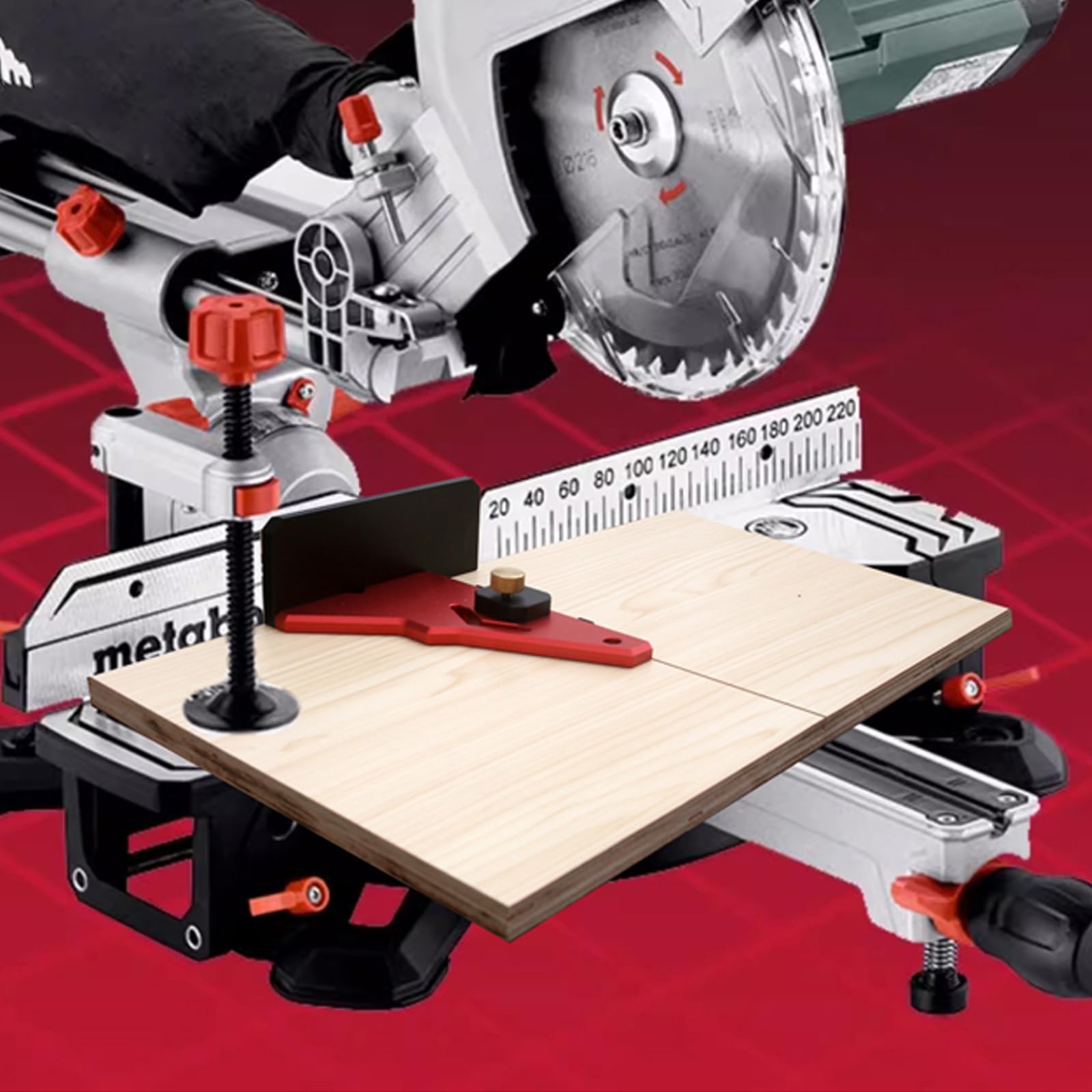 Accesorios de observación de con obstrucción ajustable y medida de marcado para un corte preciso de madera de 90 grados Dispositivo de calibración de observación de resistencia