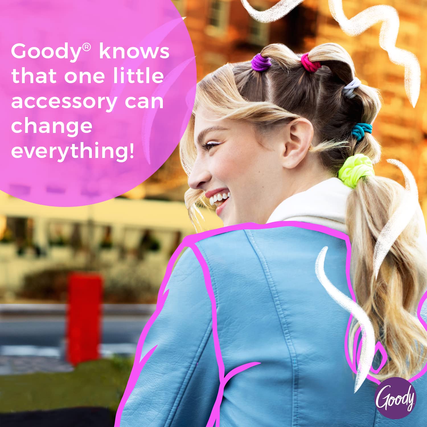 Goody Ouchless Hair Elastics – No Pull, No Breakage, Tangle-Free Hold for Thick, Curly, Coily & Textured Hair – 30 Count, Blonde, Long-Lasting Ponytail Holders for Women & Men