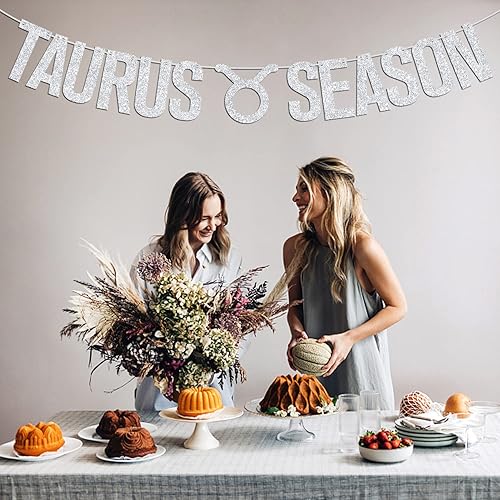 Miniatura 5 de Cartel de la temporada de Tauro, decoración de fiesta de cumpleaños de Tauro - 12 suministros de decoración de fiesta de cumpleaños con temática de