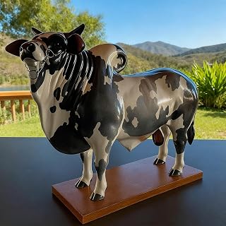 Nelore Bull Liquor Dispenser, 2025 New Handcrafted Brazilian Style Decanter with Stable Base, Wine Aerator Pourer Spout, Home Bar Decor & Unique Gift for Men and Women
