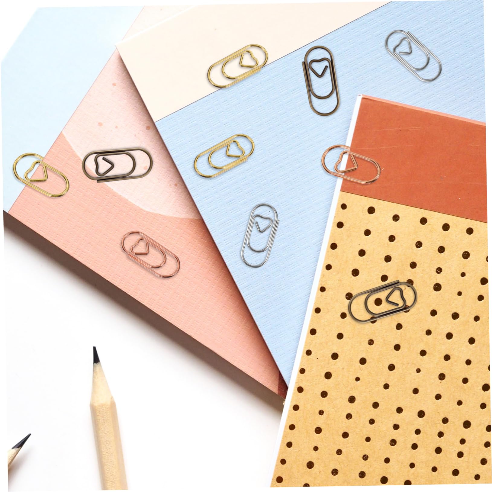 DOITOOL 5 Set Graffette Fermagli Per Carta Per Scuola Cancelleria E Ufficio Per Organizzazione Documenti E Segnalibri 200 Pezzi * 5