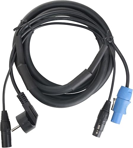 Pronomic Stage EUPPD-2 5 Hybridkabel Schuko Powercon kompatibel DMX 3-polig  2 5m  ideal zur Verkabelung von Lichteffekten BA hnenbeleuchtung 
