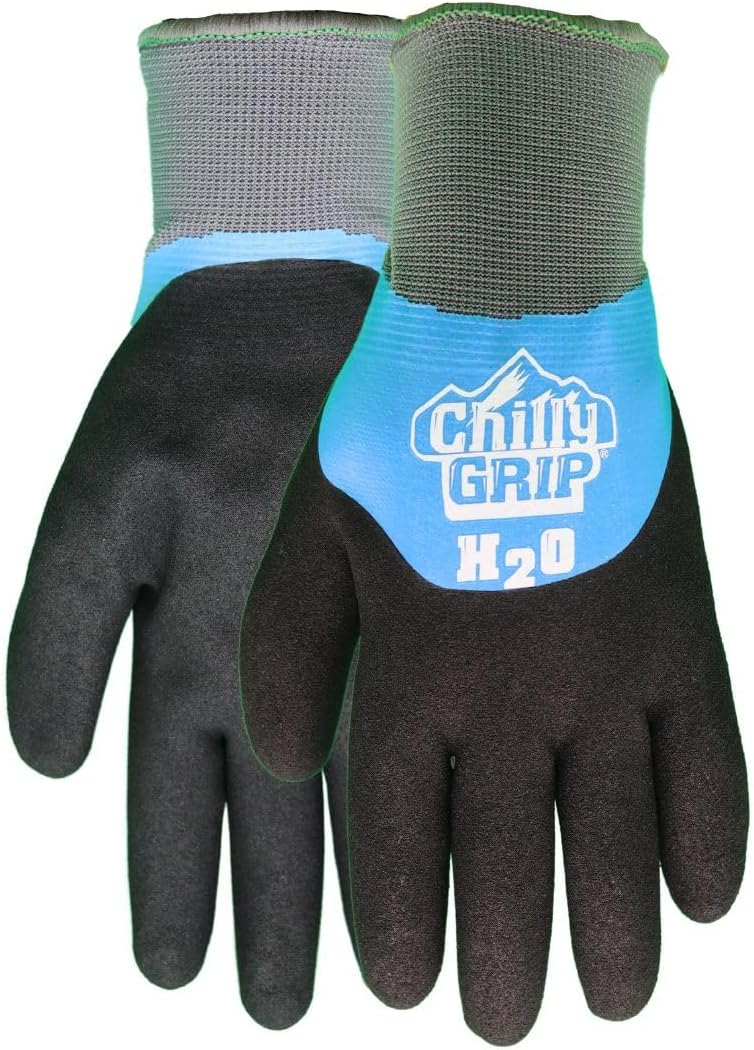 Chilly Grip A323 H20 Waterproof Thermal Gloves, 6 Pairs Size Large