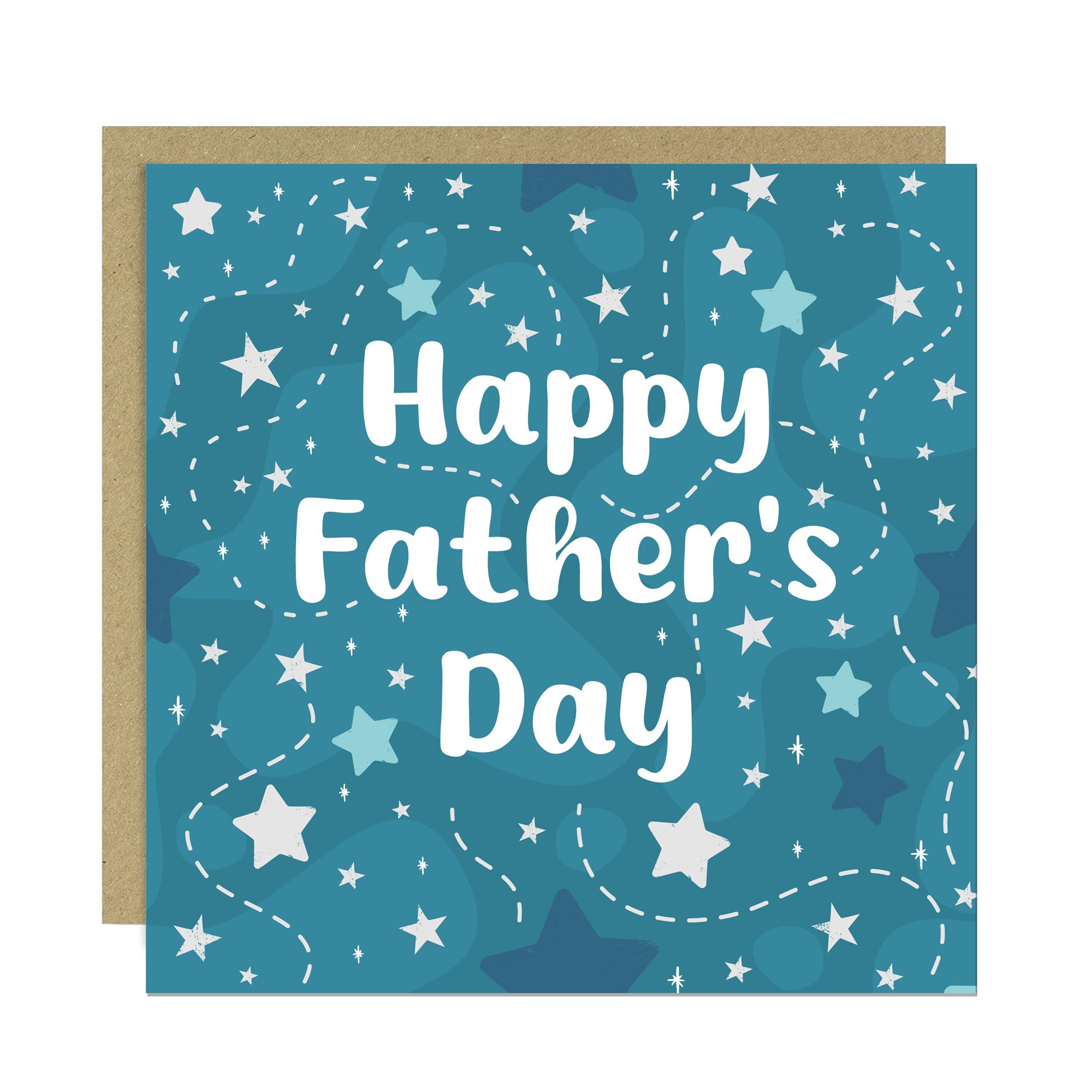 RED OCEAN Father's Day Card for Dad - Happy Father's Day Greeting Card, Dad Cards From Daughter Son, Thoughtful Card with Kraft Envelope 145x145mm