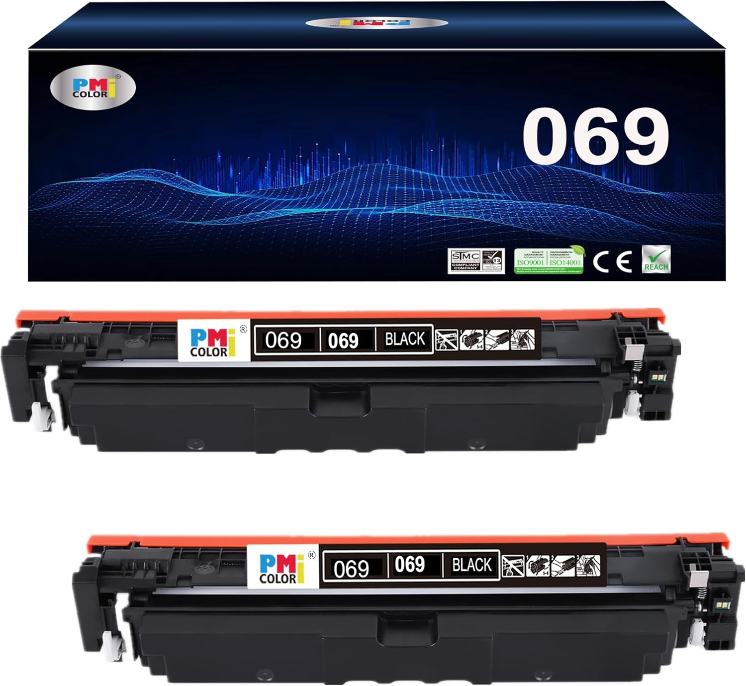 069 Black Toner Cartridges Replacement for Canon 069 Toner Cartridge for Canon Color MF753Cdw, MF751Cdw LBP674Cdw Printers | (2 Pack)