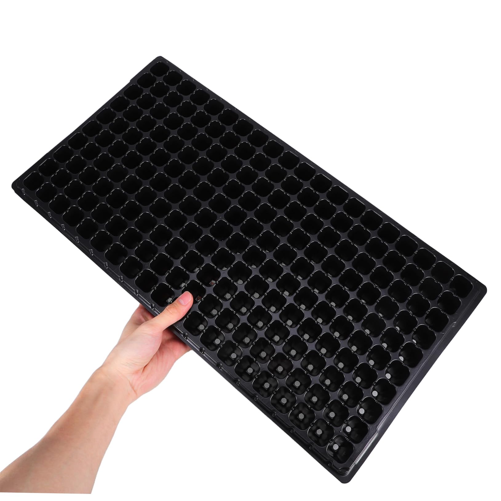 Abaodam Plateau de Semis 10 Pièces 200 Cellules PVC Noir pour Jardinage