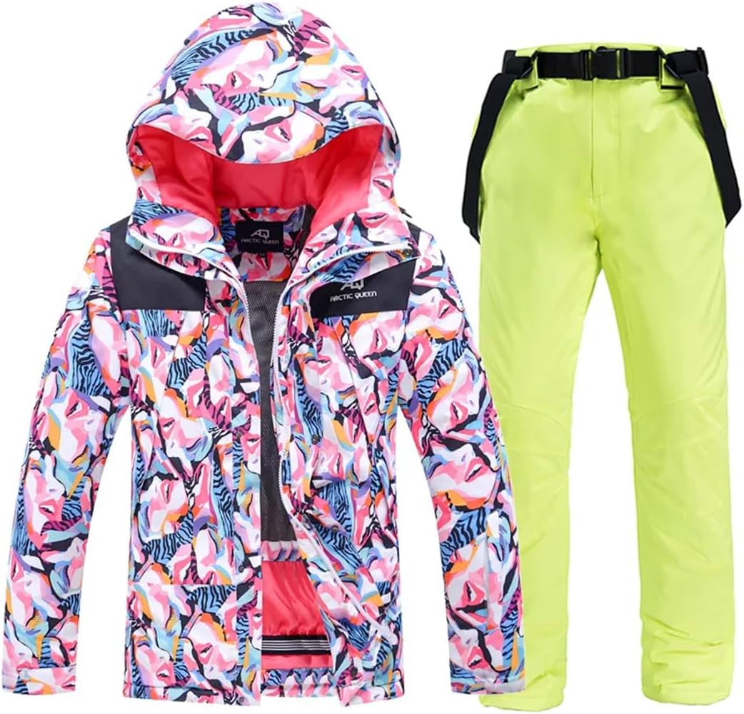 Women's Windproof Waterproof Snowboard Jacket And Pants Suit Outdoor Snow Costumes Ski Suit