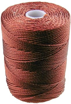 C-LON Bead Cord, Mahogany - 0.5mm, 92 Yard Spool
