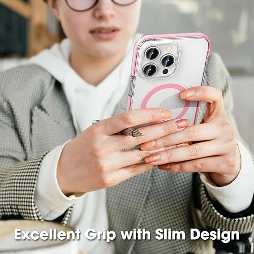 Miniatura 7 de MATEPROX Fundas magnéticas transparentes para iPhone 15 Pro, compatibles con MagSafe, transparente, a prueba de golpes, delgada, a prueba de golpes,