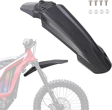 Front Fenders Dirt Bike Sur Ron Imitation Carbon Fiber Front Fenders Motorcycle Fenders Protectors For EV Light Bee/Surron/Sur-Ron X/Segway X160 / X260